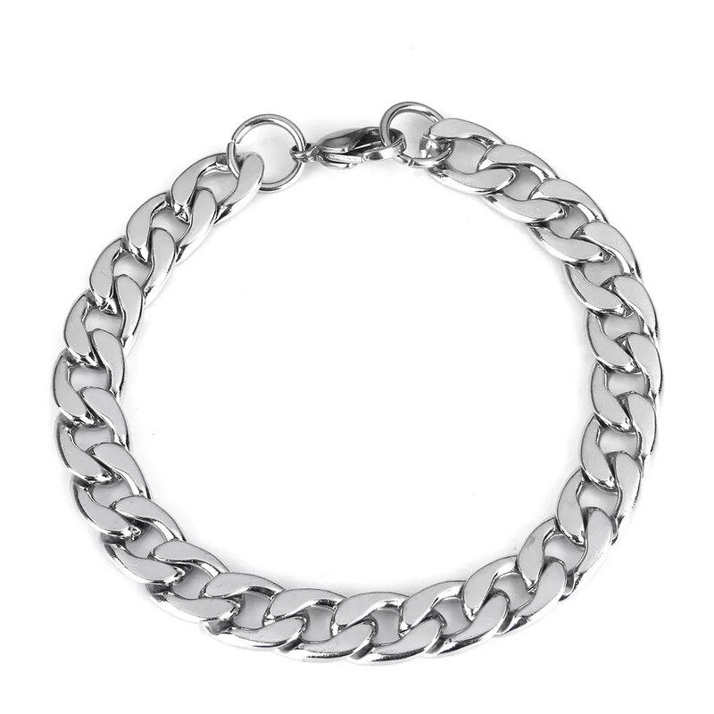 Impress Jewelry Náramek z chirurgické oceli Masive Cuban Silver