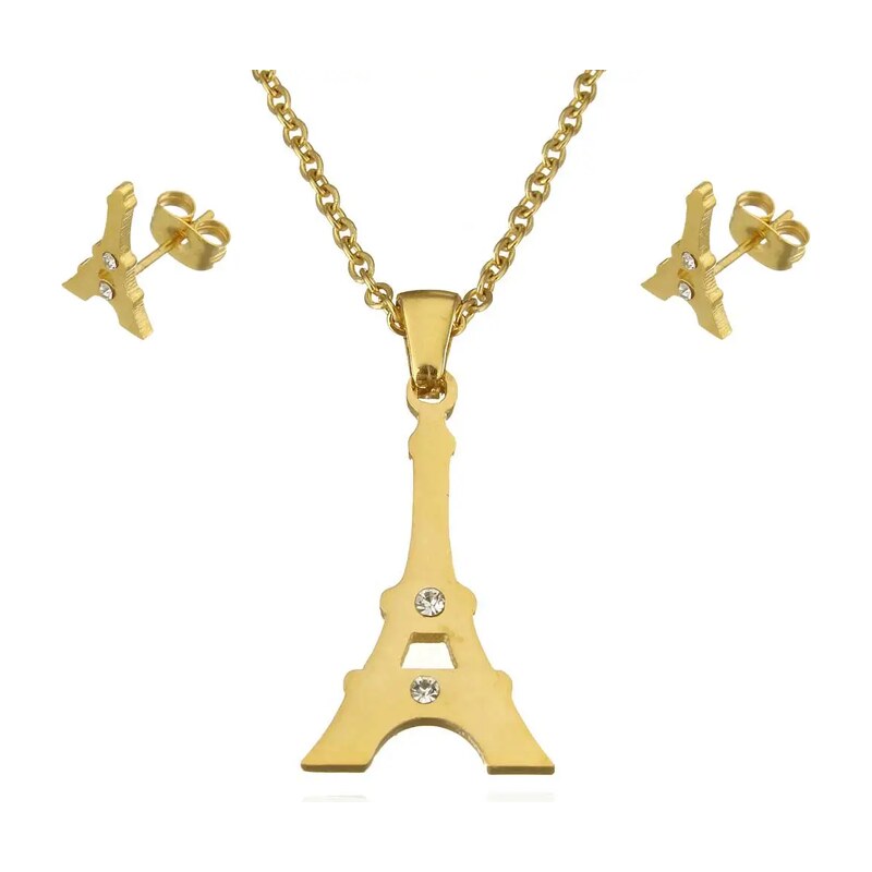 Impress Jewelry Souprava šperků z chirurgické oceli Eiffelovka