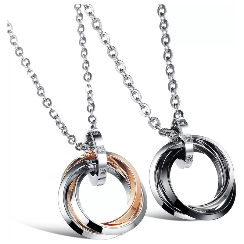 Impress Jewelry Ocelové přívěsky pro dvojici RINGS of LOVE