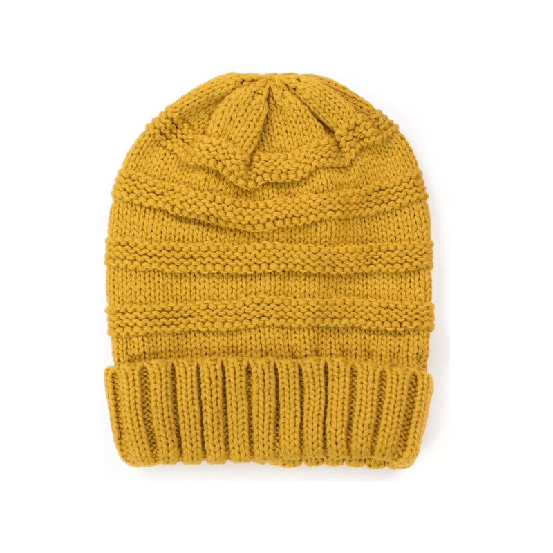 Artofpolo Beanie pletená čepice Smurf Hořčicová