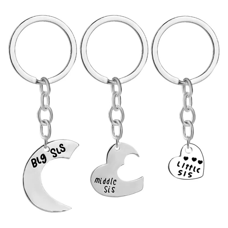 Impress Jewelry Ocelové klíčenky Puzzle Love Sister 3v1