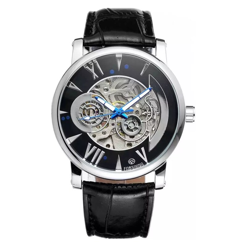 FORSINING mechanické hodinky s automatickým nátahem Midnight