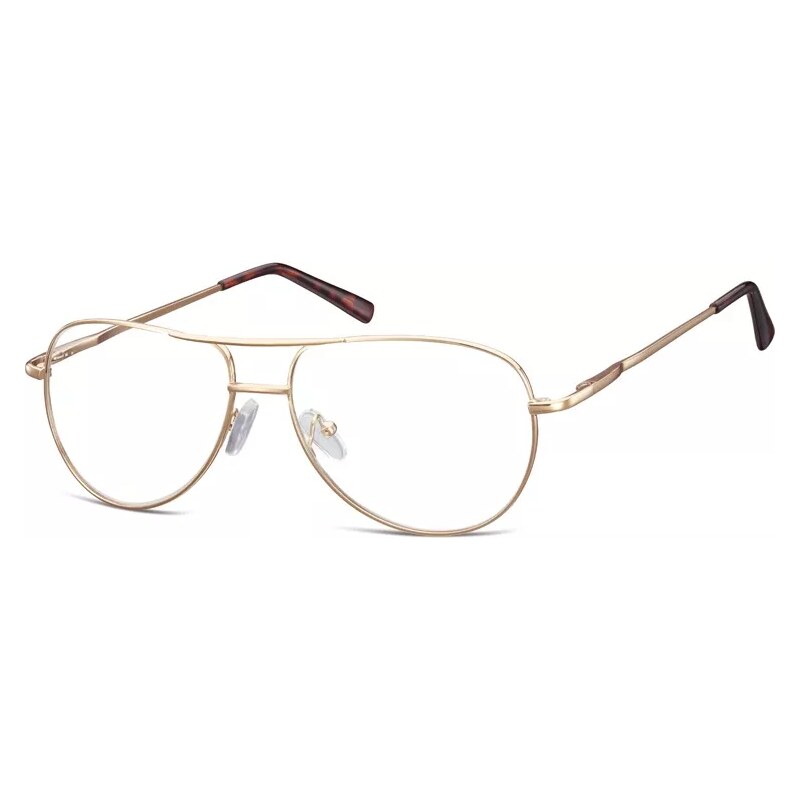 Montana Nedioptrické brýle Retro Aviator číré- Zlaté