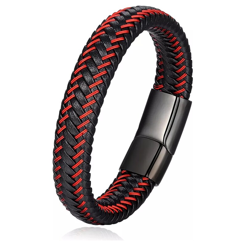 Impress Jewelry Pánský pletený náramek Red Valiant