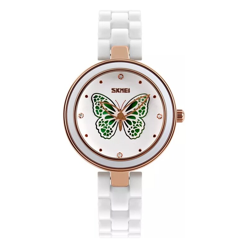 Skmei 9131 dámske keramické hodinky Magic Butterfly