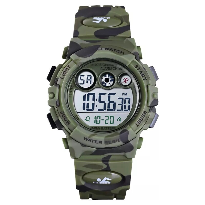 SKMEI 1547 Chlapecké sportovní hodinky Army Zelené
