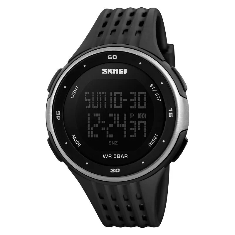 SKMEI 1219 sportovní hodinky RunFun Stříbrné