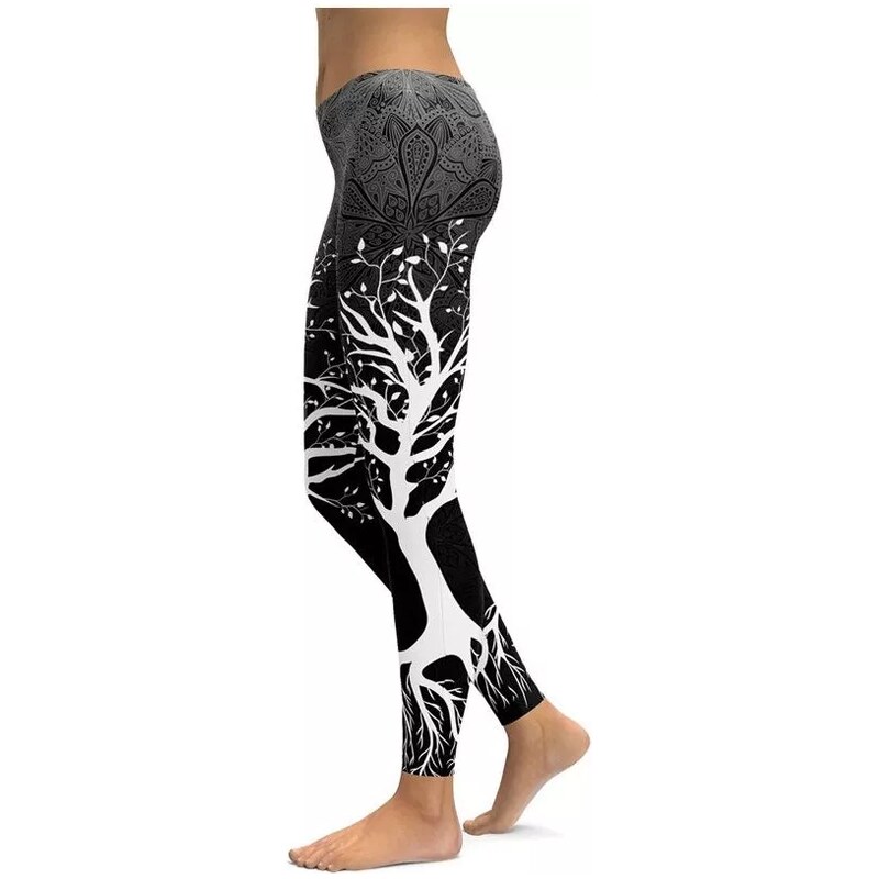 Carla Dámské Sportovní legíny Fitness Floral Flower