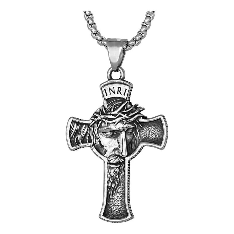 Impress Jewelry Přívěsek z chirurgické oceli Trnová koruna INRI