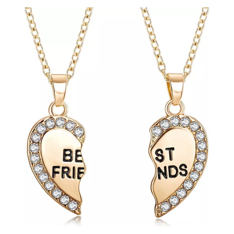 Impress Jewelry Sada srdíčkových přívěsků z oceli Best friends