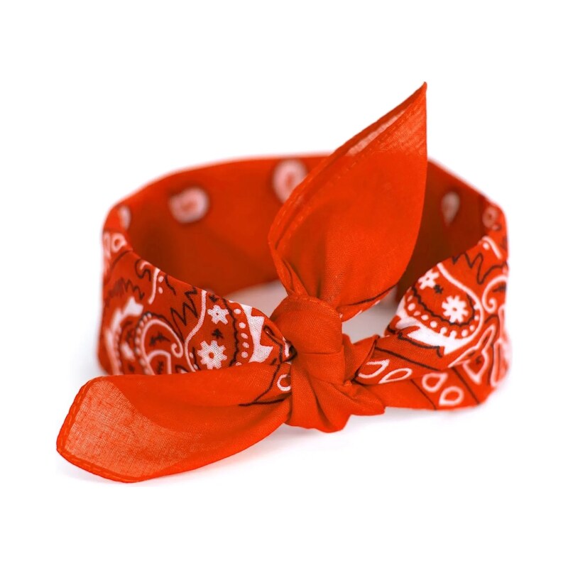Artofpolo Bavlněný šátek Bandana 55 cm x 55 cm Pomerančový