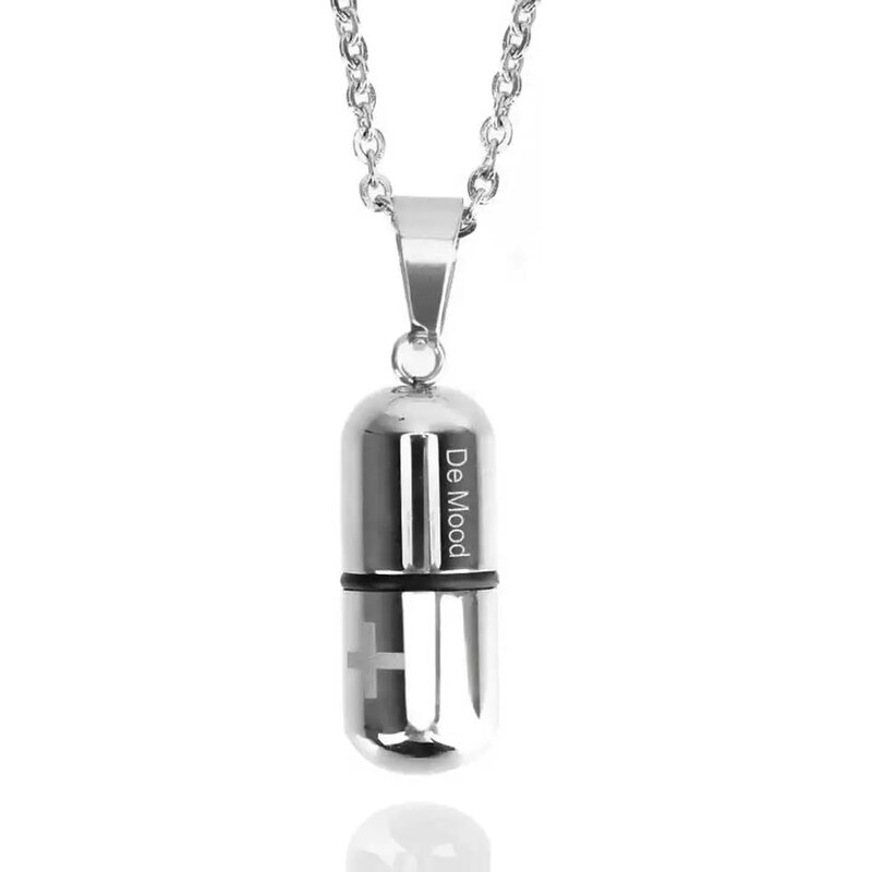 Impress Jewelry Přívěsek z chirurgické oceli Pilulka Stříbrná