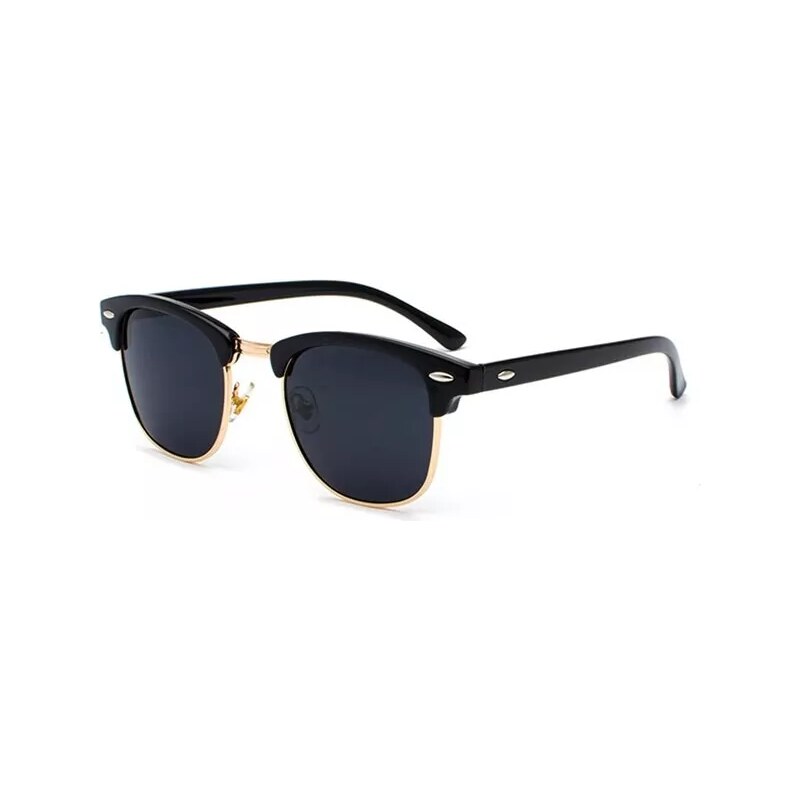 Wayfarer style Sluneční brýle Old school Gentleman Zlaté Kouřové