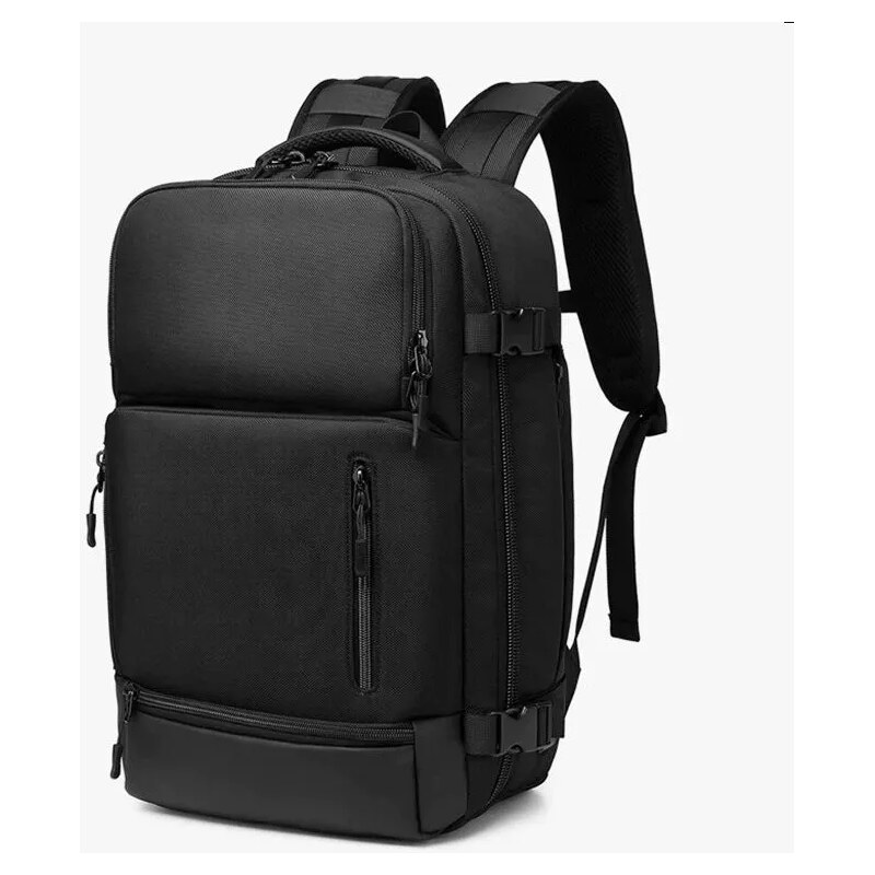 Ozuko Outdoor cestovní školní batoh s USB Daudet Černý 39L