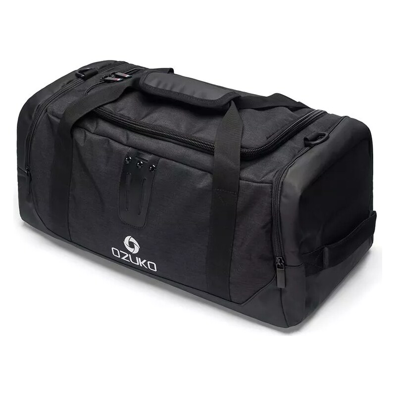 Ozuko sportovní cestovní taška a batoh 2v1 Duffle Černý 30 l