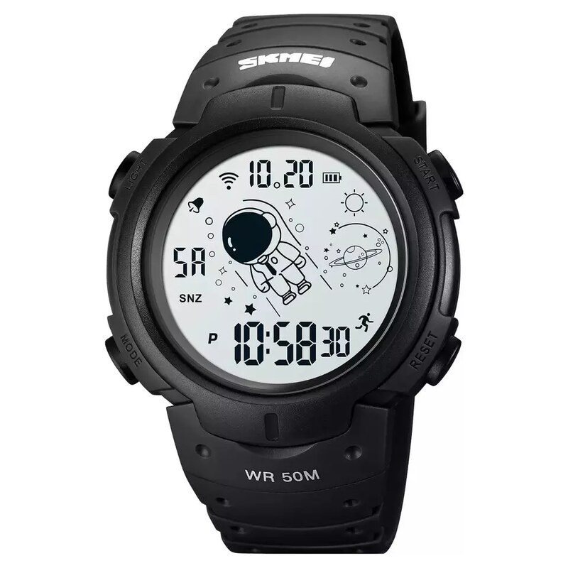 SKMEI 1820 Digitální sportovní hodinky Astronaut Černé