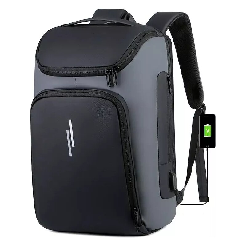 Weixier pánský elegantní batoh s USB Lyon Černý 20L