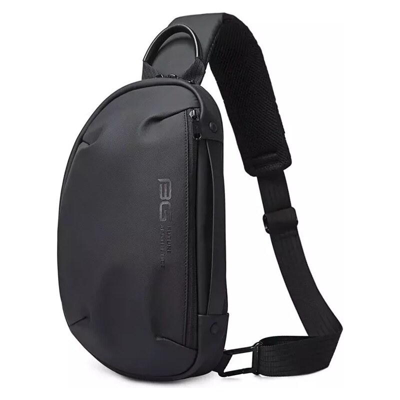 BANGE batoh přes rameno s USB HERTZ Černý 7L