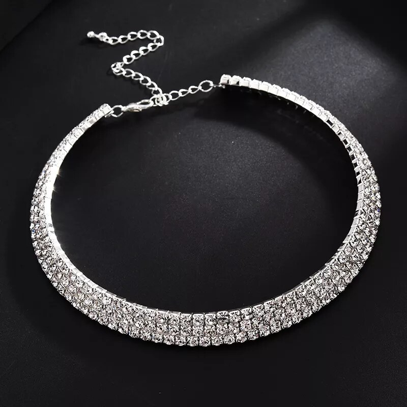 Lodestar Štrasový chocker náhrdelník s krystalmi Banquet