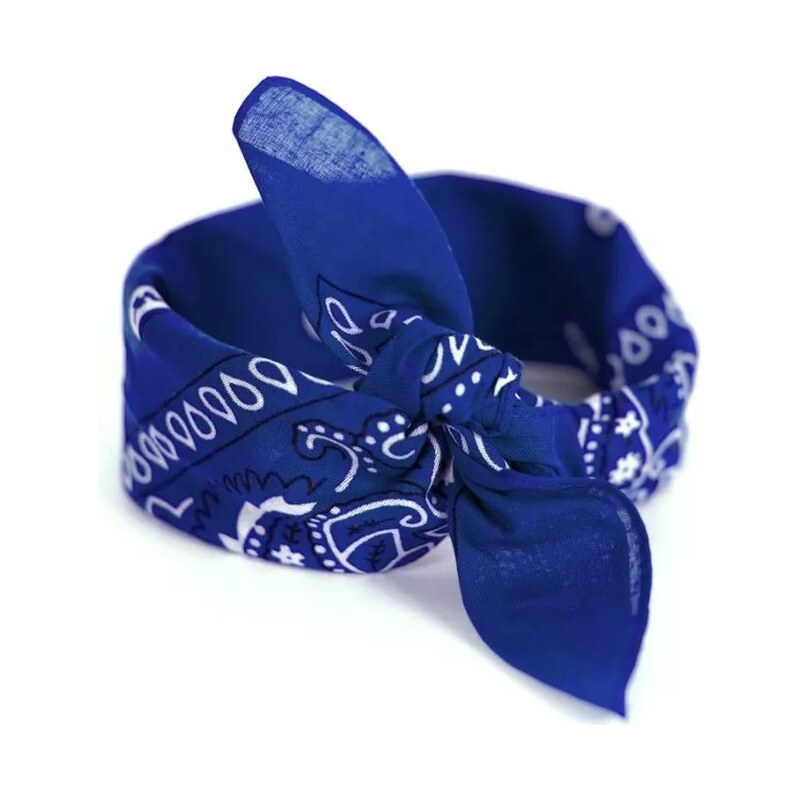 Artofpolo Bavlněný šátek Bandana 55 cm x 55 cm Modrý safírový
