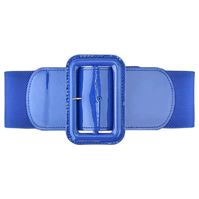 Lifestyle Dámský strečový široký lesklý pásek Casila Royal Blue