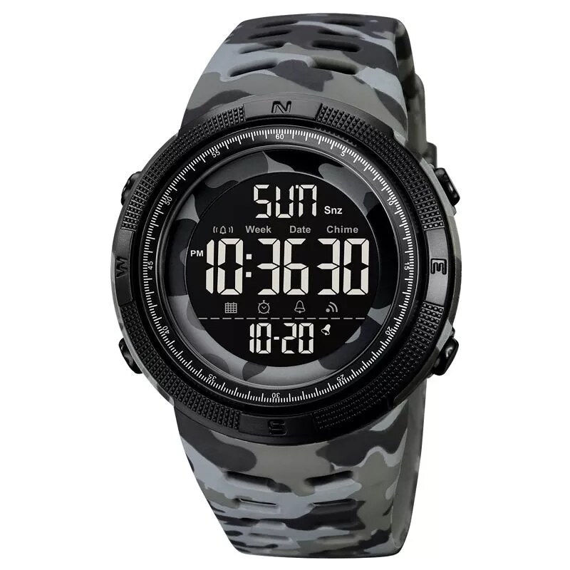 SKMEI 2070 sportovní hodinky Conquer Camo Šedé