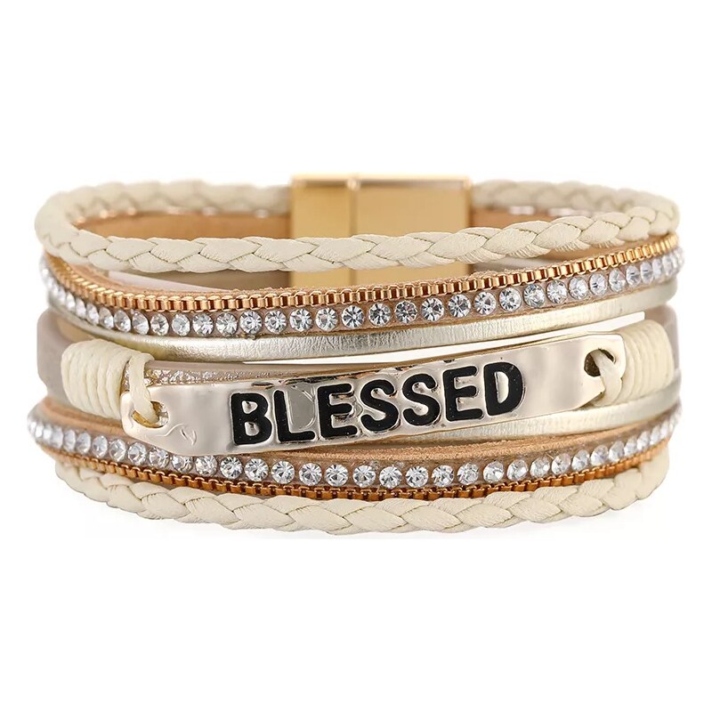 Lodestar Metalický náramek Blessed Béžový