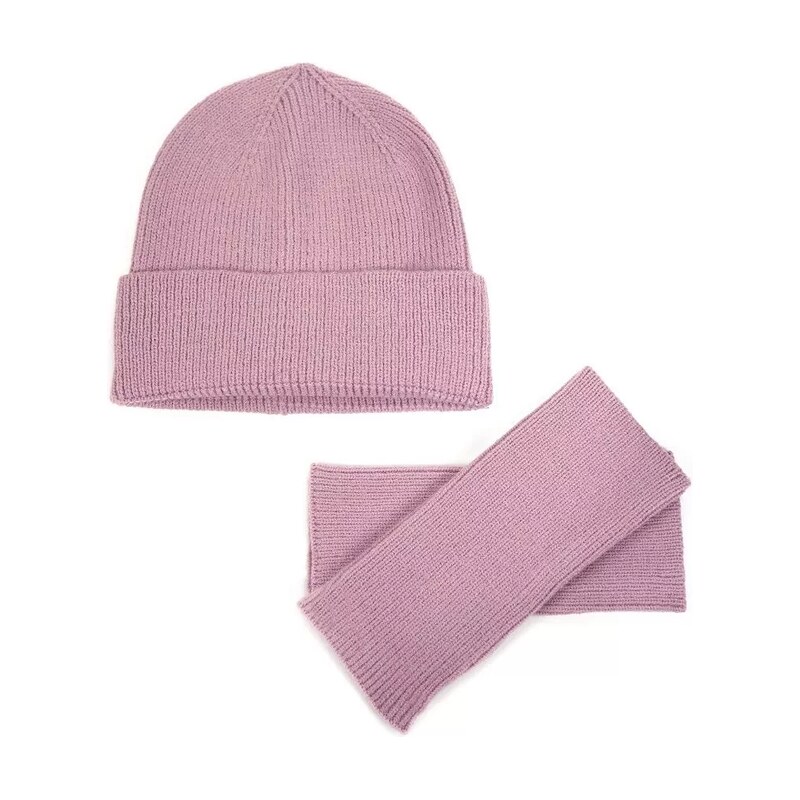 ArtOfPolo set čepice s palčáky minimalism Levandulový