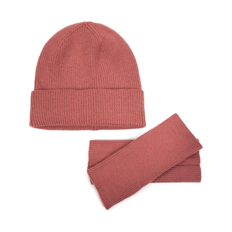 ArtOfPolo set čepice s palčáky Minimalism Lososová