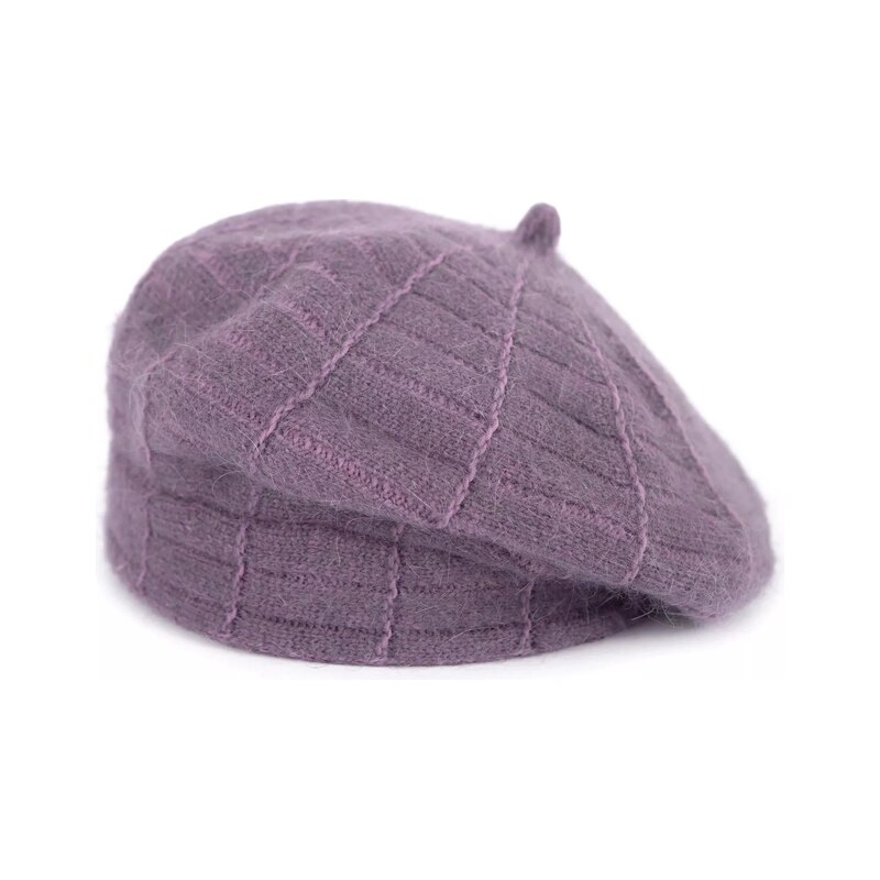 ArtOfPolo Dámský baret Shaggy plum Purpurový
