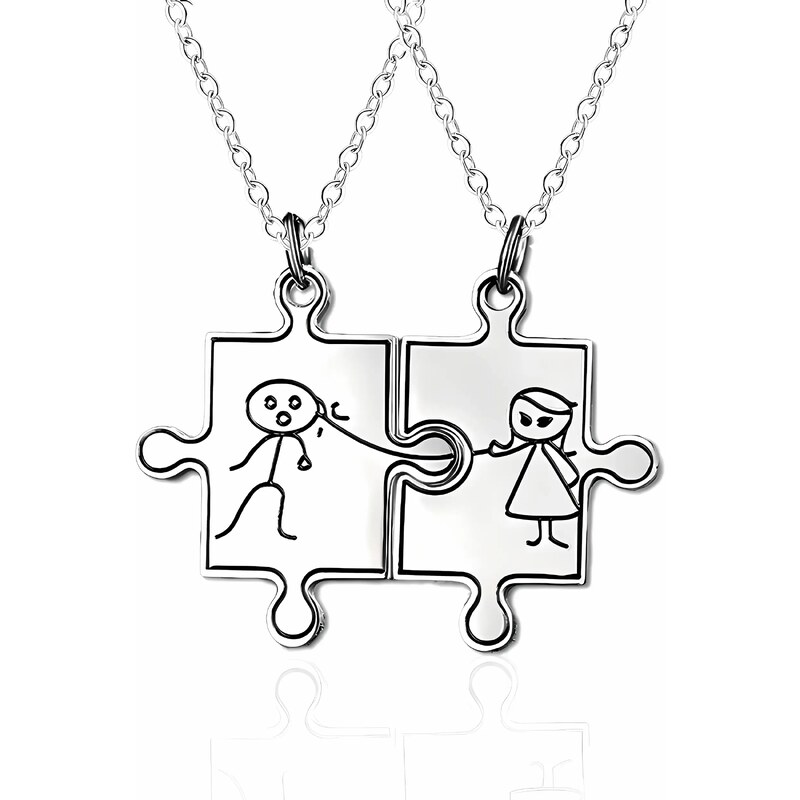 Impress Jewelry Double přívěšek puzzle panáček a panenka