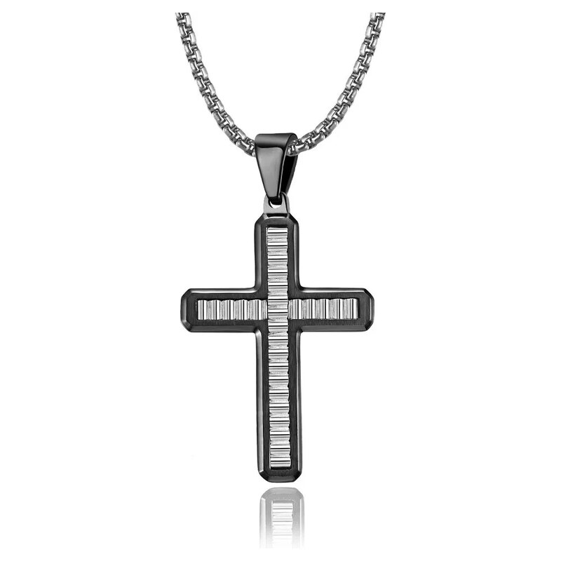 Impress Jewelry Přívěsek z chirurgické oceli Křížek Blessed -