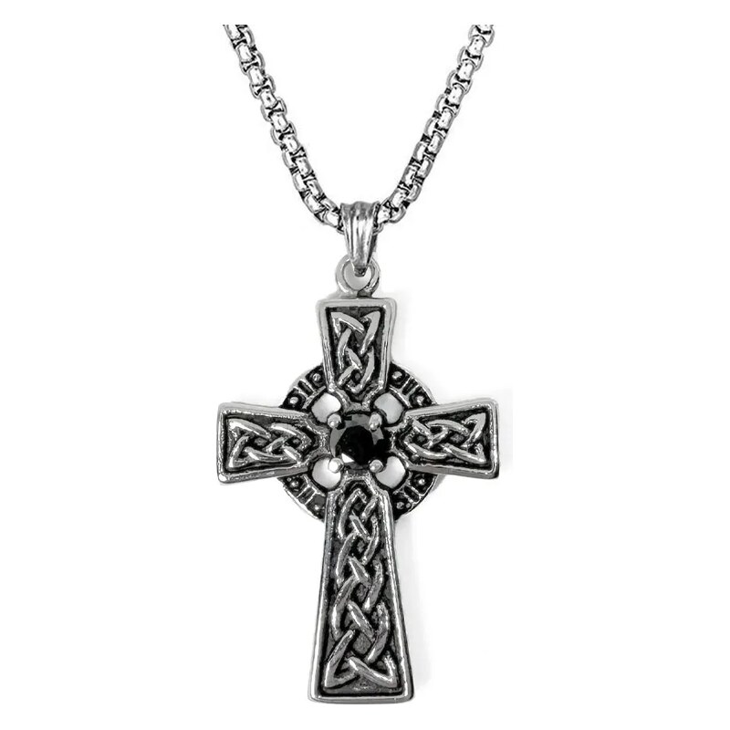 Impress Jewelry Přívěsek z chirurgické oceli Křížek Lancelot s