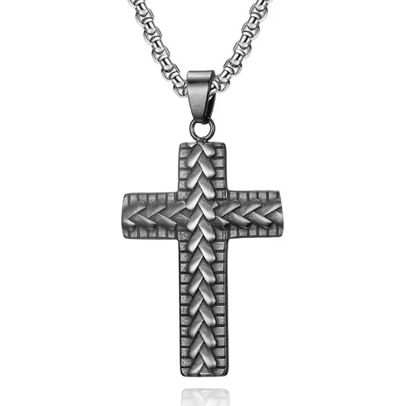 Impress Jewelry Přívěsek z chirurgické oceli křížek Dominicus