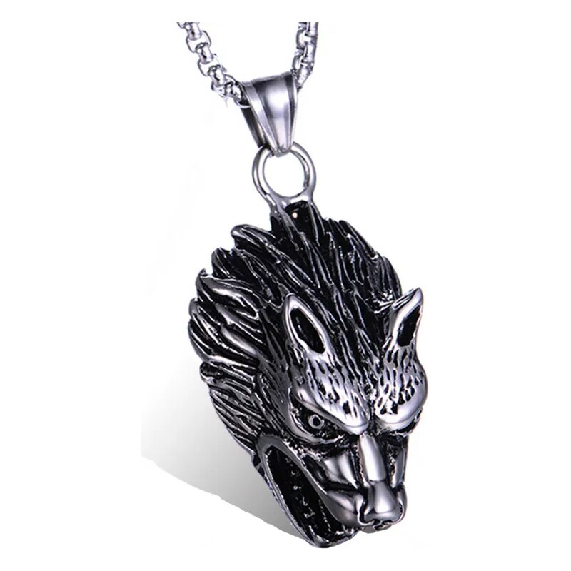 Impress Jewelry Přívěsek z chirurgické oceli Wolf - Vlčí hlava