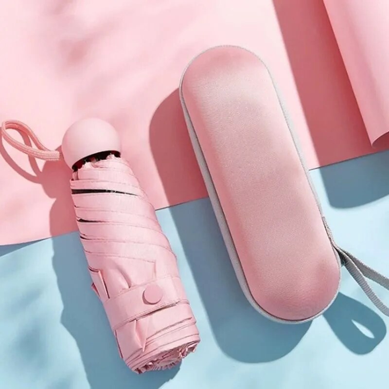 Carla Dámský Skládací mini deštník Růžový