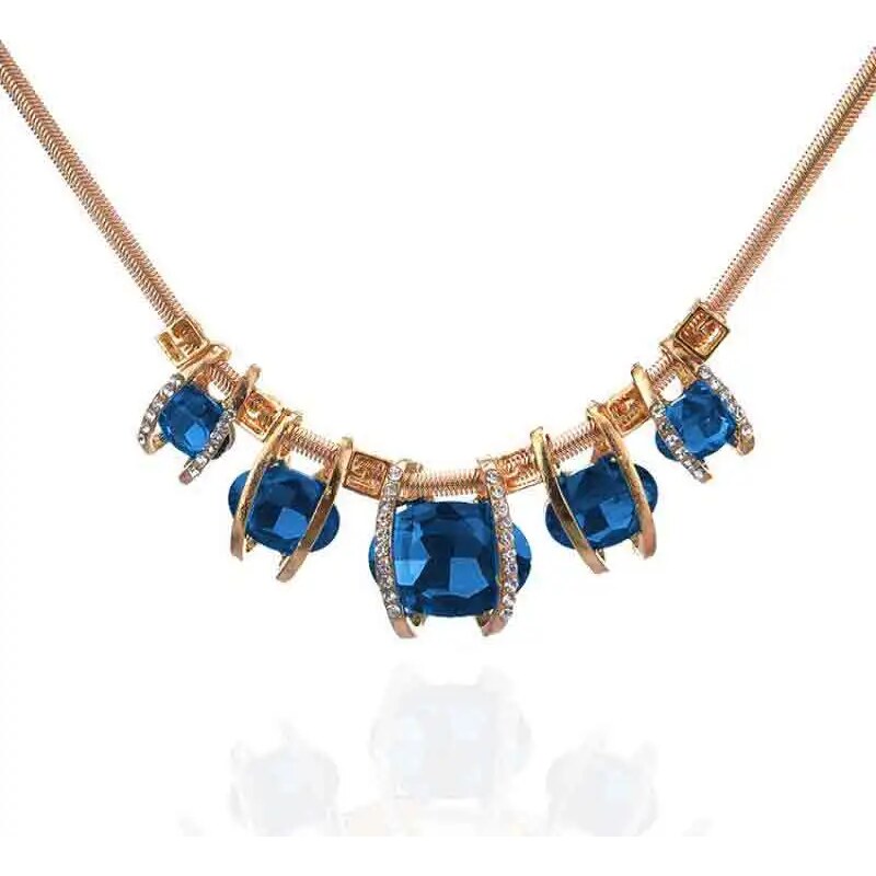 Lodestar Elegantní choker náhrdelník Royal stones modrý