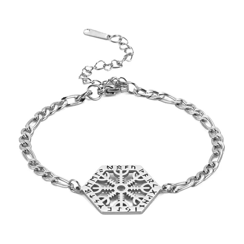 Impress Jewelry Náramek z chirurgické oceli Fegvísir Viking