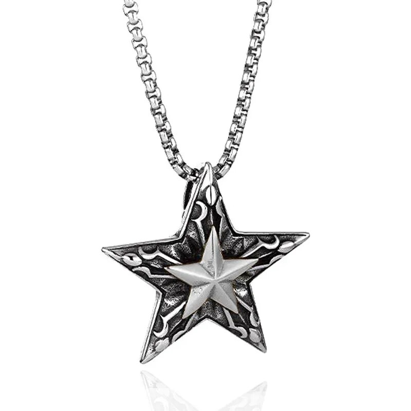 Impress Jewelry Přívěsek z chirurgické oceli Pěticípá hvězda