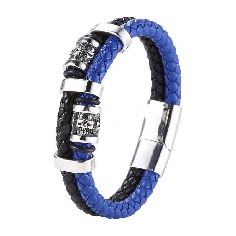 Impress Jewelry Pánský splétaný ocelový náramek Skuul Etnic