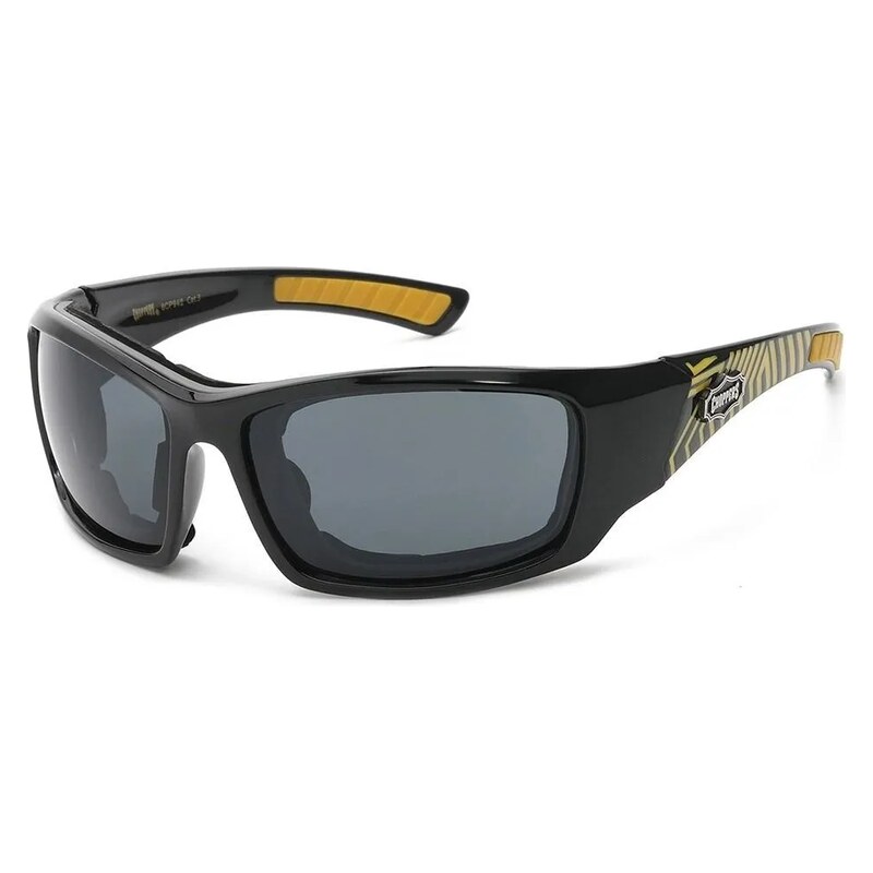 CHOPPERS Pánské Biker Sluneční brýle FOAM PADDED Žluté