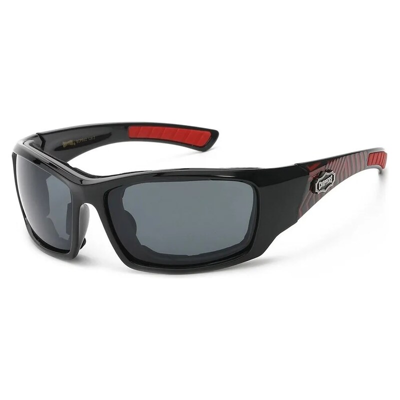 CHOPPERS Pánské Biker Sluneční brýle FOAM PADDED Červené