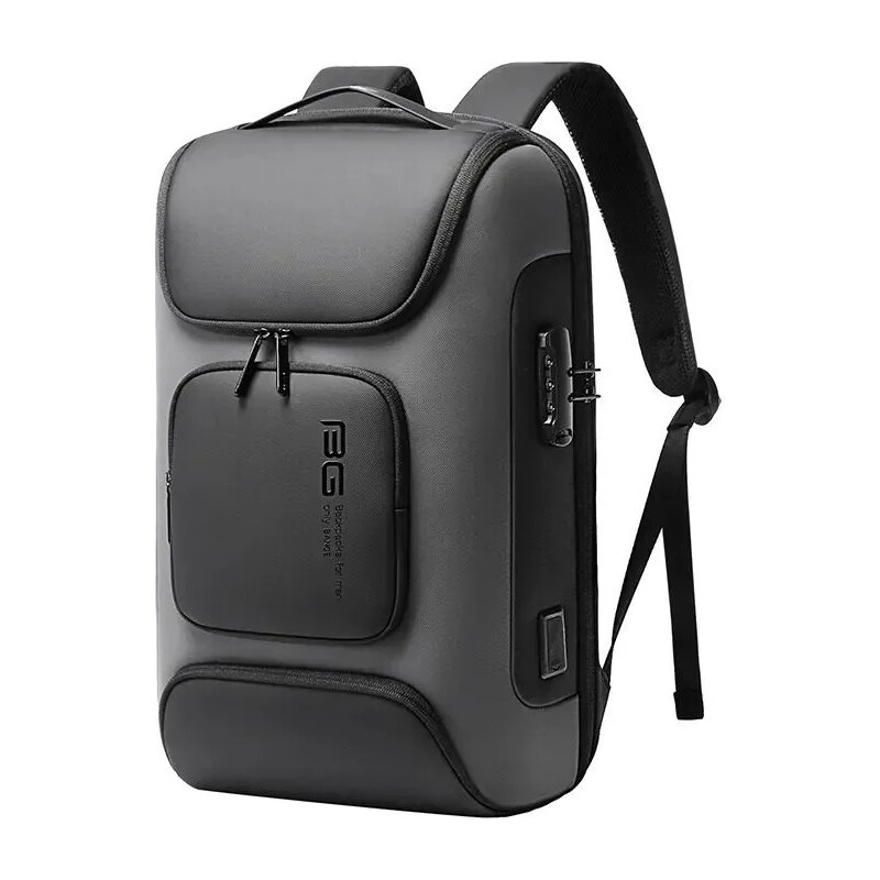 BANGE Business batoh s USB + zámek KEREM Šedý 25L