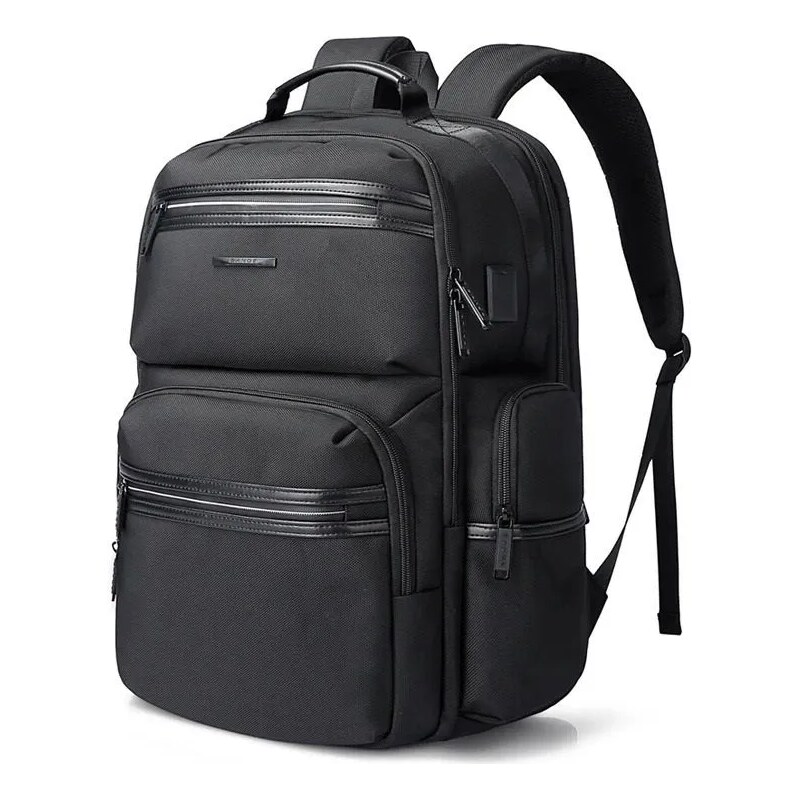 BANGE cestovní školní batoh s USB VELIN Černý 30L