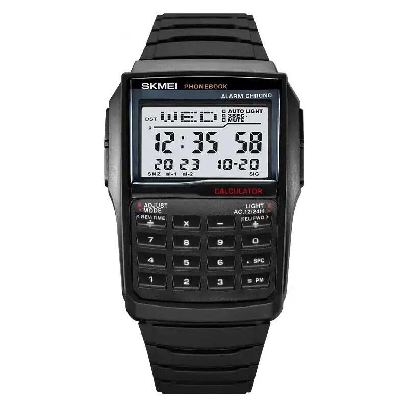 Skmei 2255 pánské hodinky Mr Calculator černé