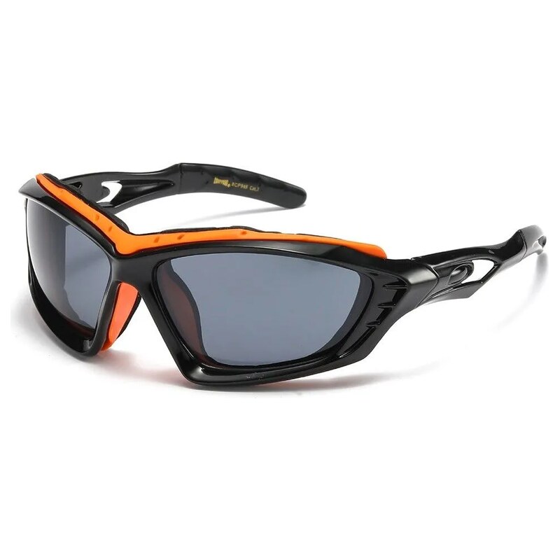 CHOPPERS oválné polstrované Sluneční brýle Černé-oranžové