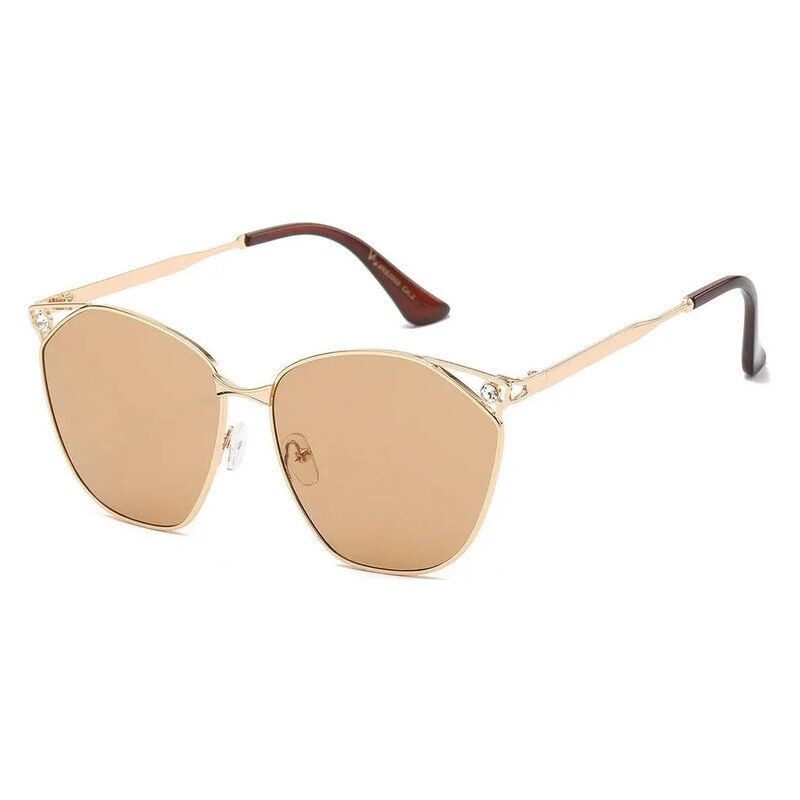 Olympic eyewear VG Luxury dámské celokovové Sluneční brýle Hnědé