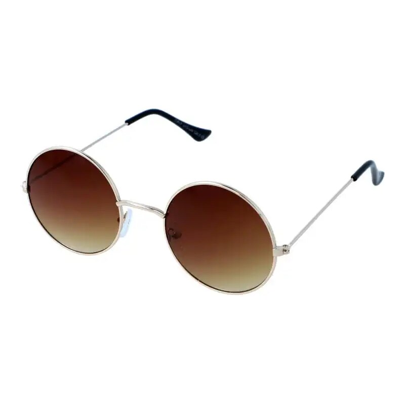 Wayfarer style Revers sluneční brýle Lenonky zlaté Hnědé