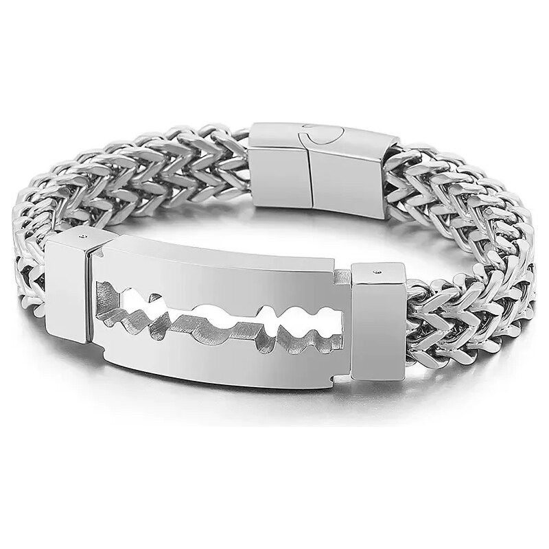 Impress Jewelry Punkový náramek z chirurgické oceli Razor