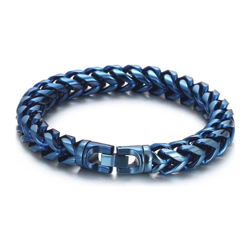 Impress Jewelry Náramek z chirurgické oceli Blue Rourke Modrý